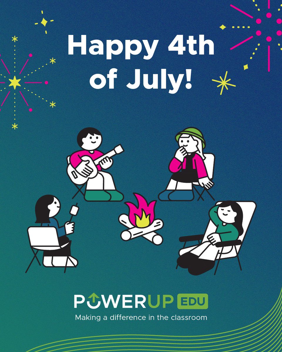 Happy Fourth of July from all of us at PowerUpEDU! 🎆 

#4thOfJuly #PowerUpEDU #CelebrateLearning