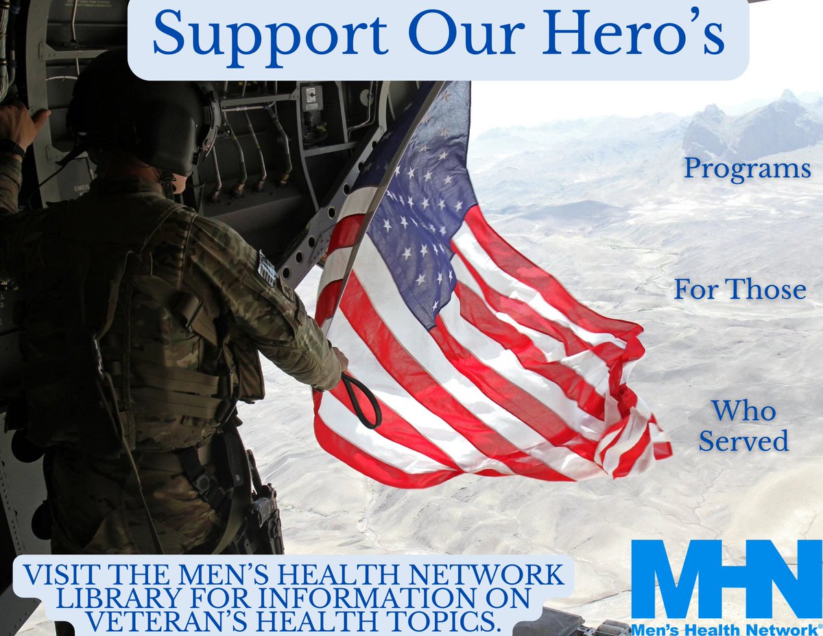 The Men’s Health Network is celebrating Independence Day by casting a spotlight on #veteran and active-duty men’s health.

Visit the Men’s Health Network Library for publications and literature on veterans’ health topics!

🔗 ow.ly/yZuT50WgSb2