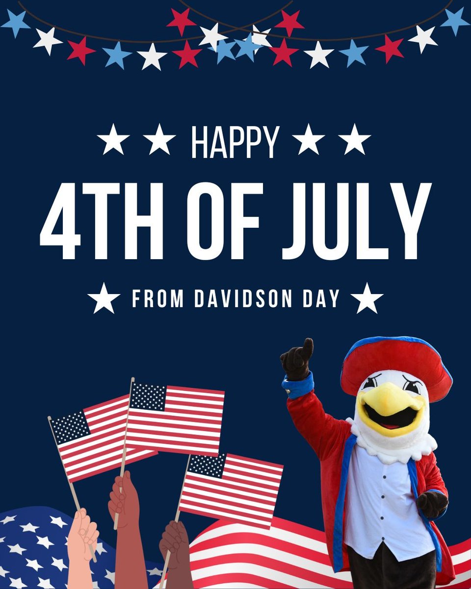Have a happy and safe Independence Day, Patriots!🇺🇸💙❤️ #davidsonday #gopatriots