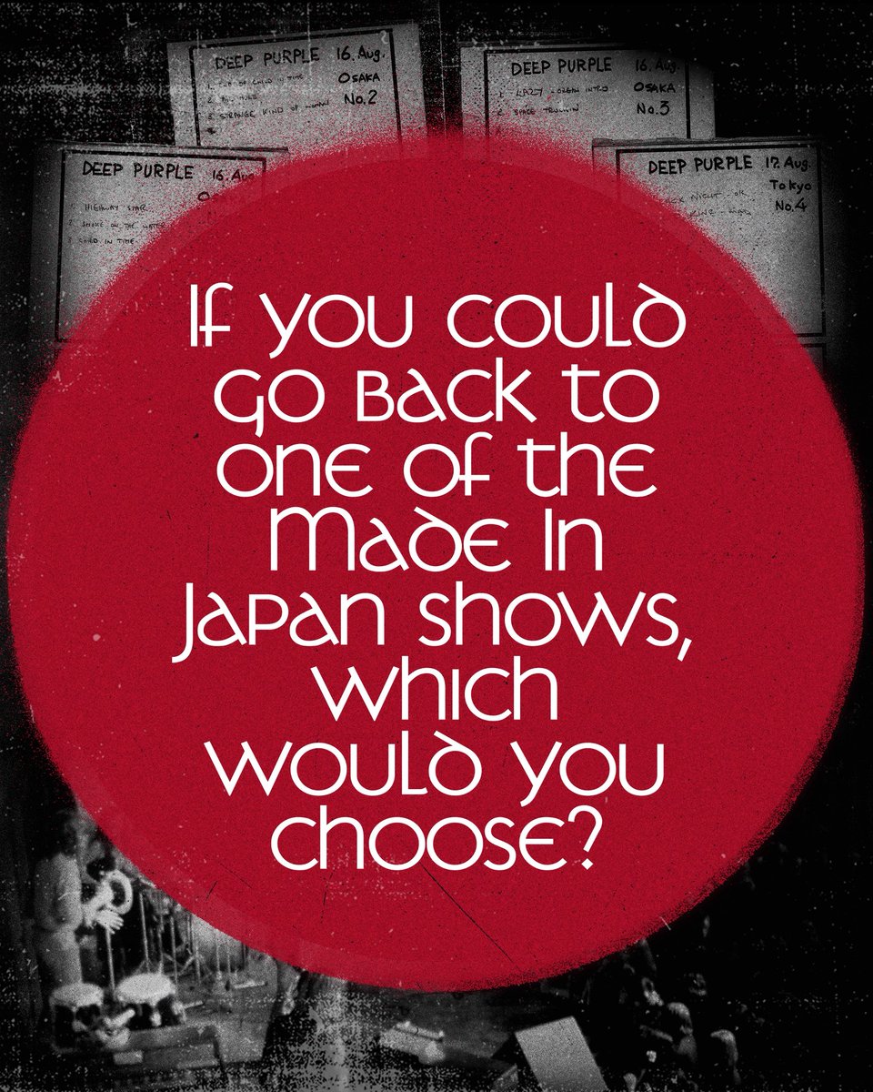 _DeepPurple's tweet image. If you could go back to one of the Made In Japan shows, which would you choose?
//DP WebCrew
#MadeInJapan #DeepPurple #DP50 #MIJ