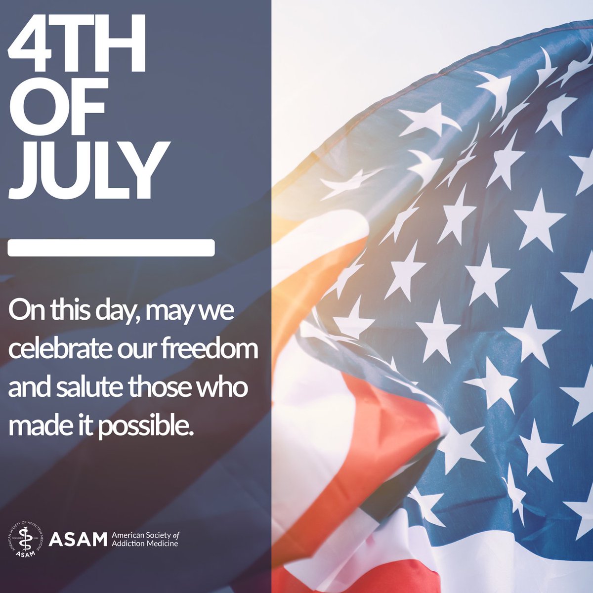 Our offices are closed in observance of Independence Day. May you have a safe and restful holiday!

#ASAM #FourthOfJuly #IndependenceDay #4thOfJuly