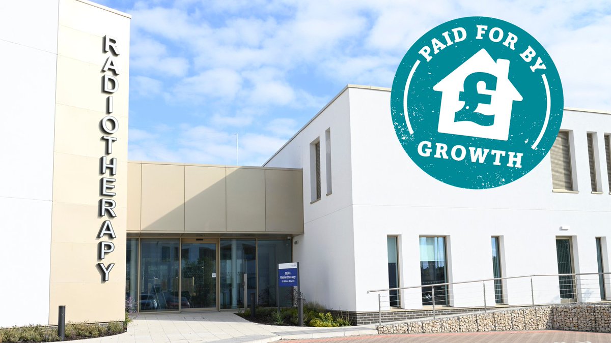 Great to see the doors on <a href="/MKHospital/">Milton Keynes University Hospital NHS FT</a> new radiotherapy centre officially open. We’ve helped fund the centre with money we've collected from housebuilders, turning growth into £15.7m towards MK’s cancer and acute care facilities. milton-keynes.gov.uk/new-radiothera…