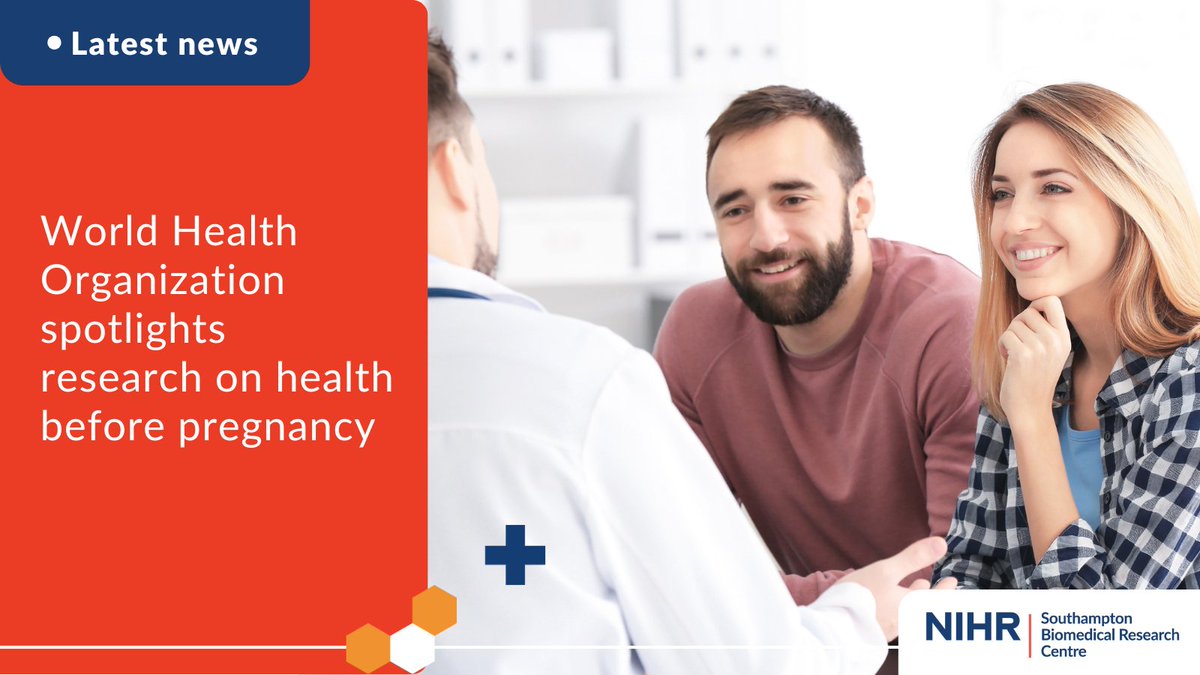 🌍 The World Health Organization has recognised our researchers for leading work on preconception health - showing how good health before pregnancy supports healthier futures.

From global insights to local impact, this is research that’s changing lives 👏
southamptonbrc.nihr.ac.uk/post/world-hea…