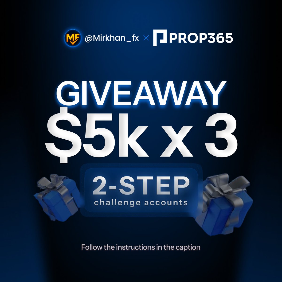 🚨 Giveaway Announcement

🎁 3 × $5,000 Two-Phase Accounts up for grabs!

To Enter:
✅ Follow <a href="/prop365/">PROP365</a> &amp; <a href="/Mirkhan_fx/">Mir Khan FX</a>

✅ Tag 3 trader friends (no prop firms)

📅 Recommended duration: 7 days