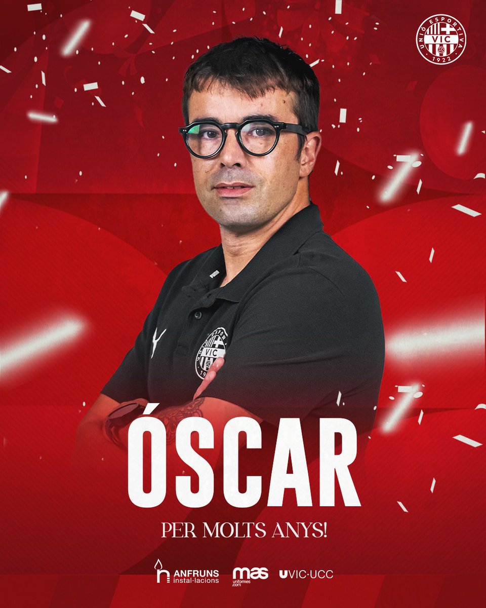 🥳🎂

𝙋𝙚𝙧 𝙢𝙤𝙡𝙩𝙨 𝙖𝙣𝙮𝙨, Óscar!

#SomUEVic 🔴⚪️