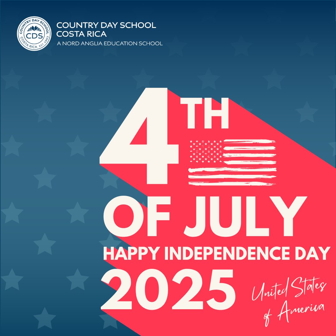 CountryDayCR's tweet photo. 🇺🇸🎆 Happy 4th of July! 🎆🇺🇸
As an American school in Costa Rica, we proudly celebrate the values of freedom, unity, and independence. 

Happy Independence Day 2025! #4thOfJuly #IndependenceDay #CountryDayCR https://t.co/Pjo5oKe2N6