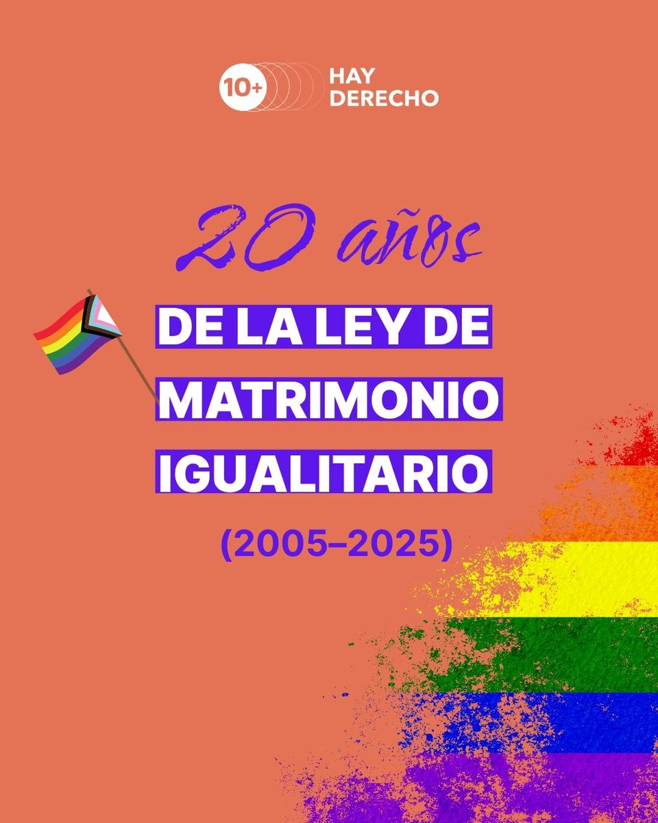 2️⃣0️⃣ Se cumplen 20 años de una ley pionera. España fue el tercer país del mundo en aprobar la ley de #MatrimonioIgualitario. Muchos otros países siguieron el ejemplo.

Te contamos más en esta #infografía (1/8) 👇