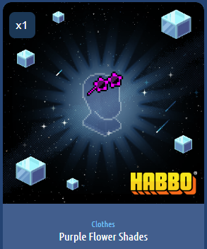 😎 Weekend  #Habbo giveaway 🏖️ Global 👀

✌️two winners 
🎁Prize 1: Purple flower shades
🎁Prize 2: Green flower shades

How to enter: 
👉RT + Like this post
👉Have a wallet connected to imx
👉Like the post pinned to my profile 

Ends July 7th
Good Luck Everyone 🫰