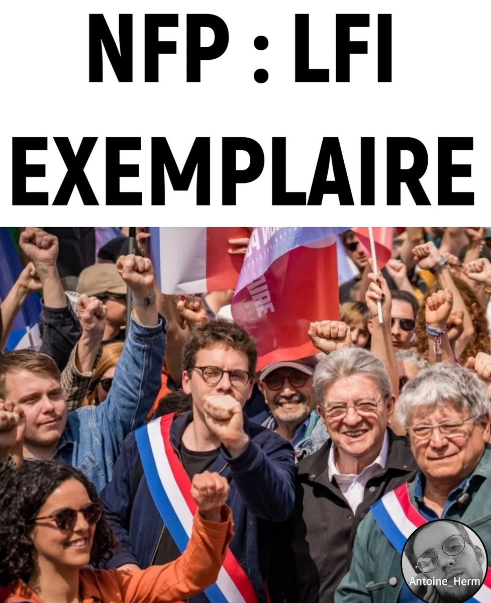Antoine_Herm's tweet photo. LFI a été fidèle au NFP, le PS a trahi.

Au nom du programme et l'Union, LFI a accepté de céder 100 circos, une ancienne candidate PS à Matignon (Castets), un PCF au perchoir (Chassaigne).

Voire même de ne pas être au gouvernement.... THREAD 1/7 https://t.co/sU2qVDUjd0