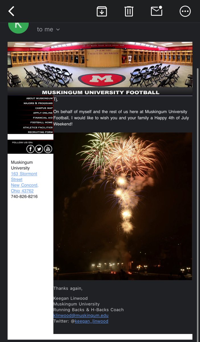 TJ Pritt (@tjpritt1) on Twitter photo Thanks <a href="/MuskingumFB/">Muskingum Football</a> for the 4th Of July Wishes! <a href="/ClayPanthersFB/">Clay Panthers Football</a> <a href="/CoachMacKicking/">Coach Matt McCullough</a> <a href="/VolinWv/">TimBritton</a> <a href="/Coach_DWhitney/">DeAirus Whitney</a> <a href="/CoachAdamWhite/">Adam White</a> <a href="/TimMccutchen/">Tim McCutchen</a> <a href="/coachpkirkland/">Pat Kirkland</a> <a href="/CoachBarker_99/">Luke Barker</a> <a href="/CoachRod_McD/">Rod McDowell</a> Thanks <a href="/MuskingumFB/">Muskingum Football</a> for the 4th Of July Wishes! <a href="/ClayPanthersFB/">Clay Panthers Football</a> <a href="/CoachMacKicking/">Coach Matt McCullough</a> <a href="/VolinWv/">TimBritton</a> <a href="/Coach_DWhitney/">DeAirus Whitney</a> <a href="/CoachAdamWhite/">Adam White</a> <a href="/TimMccutchen/">Tim McCutchen</a> <a href="/coachpkirkland/">Pat Kirkland</a> <a href="/CoachBarker_99/">Luke Barker</a> <a href="/CoachRod_McD/">Rod McDowell</a>