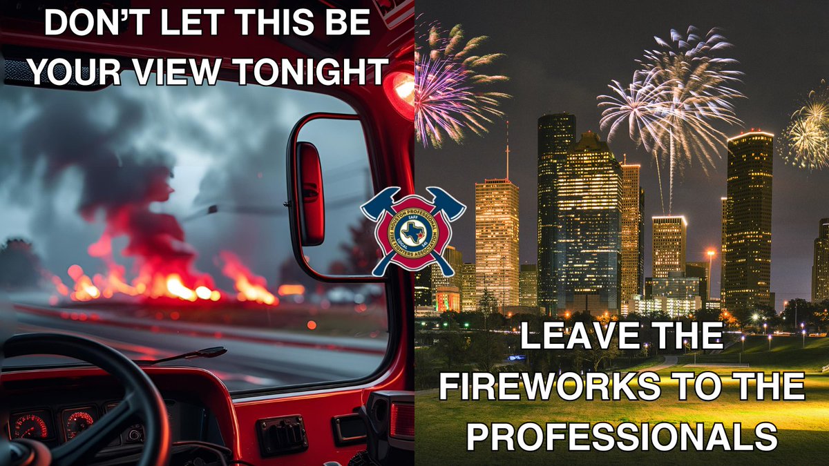 FirefightersHOU's tweet image. Every year, fireworks spark fires, injuries, and heartache. If you want to see a show, choose a safe, professional display.
#FireworksSafety #LeaveItToThePros #HoustonFirefighters #July4th #FirePrevention