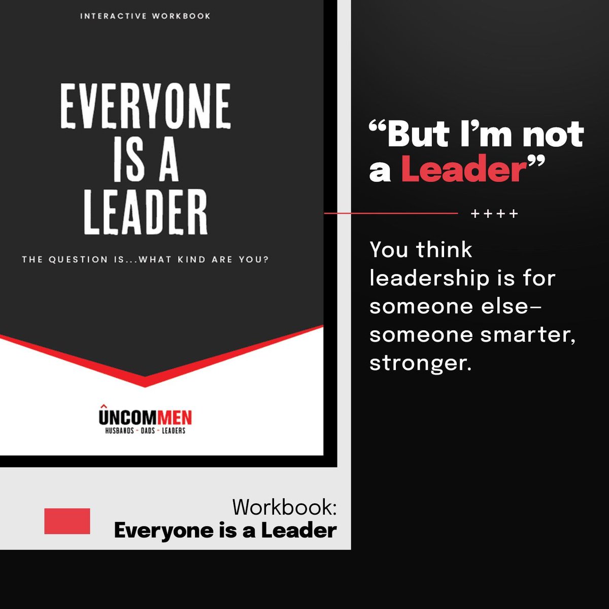 You think leadership is for someone else—someone louder, smarter, stronger.
📘 Everyone Is A Leader flips that lie. This resource helps you lead in quiet, faithful ways right where you are—at home, work, and church. uncommen.org/product/everyo… 
uncommen.org/membership