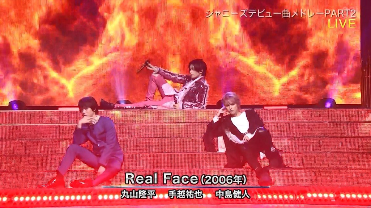 728_punticket's tweet photo. シャッフルメドレーでどうやっても忘れられないのは丸山手越中島の濃すぎるReal Face https://t.co/d5IgEWO32T