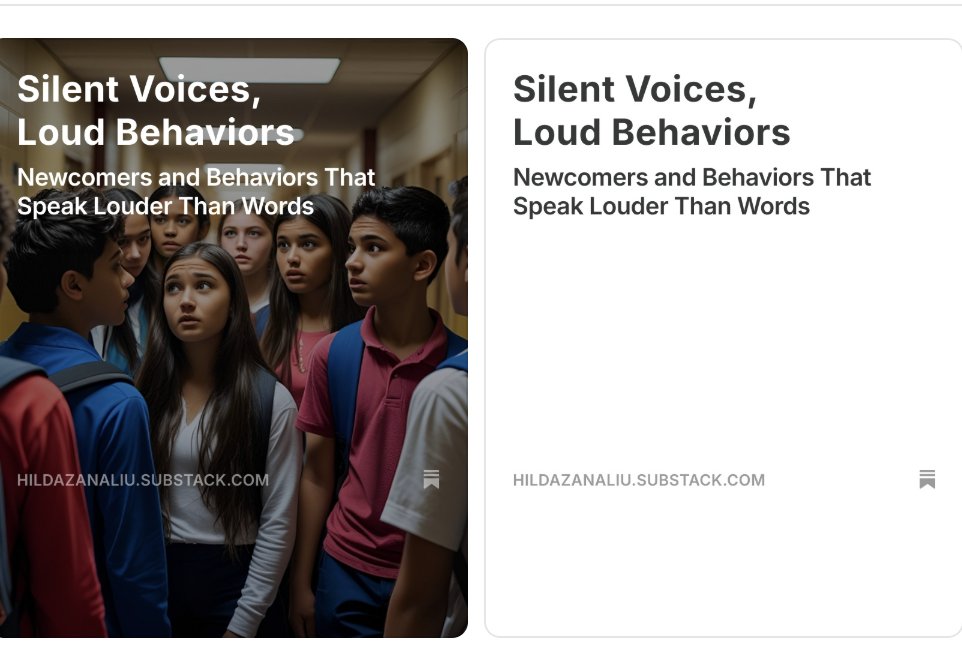 Hilda Zanaliu (@hildazanaliu) on Twitter photo Silence, though, is not the absence of communication....
#MLLs <a href="/elisewhitediaz/">Elise White Diaz</a> <a href="/Seidlitz_Ed/">Seidlitz Education</a> <a href="/skrashen/">Stephen Krashen</a> <a href="/JohnSeidlitz/">John Seidlitz</a> <a href="/ValentinaESL/">🌍 ναℓєηтιηα gσηzαℓєz</a> <a href="/DrCarolSalva/">Dr. Carol Salva</a> <a href="/DRMLARA/">DRMLARA</a> <a href="/MrsSpinasClass/">Carly Spina</a> <a href="/jen_esl/">Jennifer Frankowiak</a> open.substack.com/pub/hildazanal… Silence, though, is not the absence of communication....
#MLLs <a href="/elisewhitediaz/">Elise White Diaz</a> <a href="/Seidlitz_Ed/">Seidlitz Education</a> <a href="/skrashen/">Stephen Krashen</a> <a href="/JohnSeidlitz/">John Seidlitz</a> <a href="/ValentinaESL/">🌍 ναℓєηтιηα gσηzαℓєz</a> <a href="/DrCarolSalva/">Dr. Carol Salva</a> <a href="/DRMLARA/">DRMLARA</a> <a href="/MrsSpinasClass/">Carly Spina</a> <a href="/jen_esl/">Jennifer Frankowiak</a> open.substack.com/pub/hildazanal…