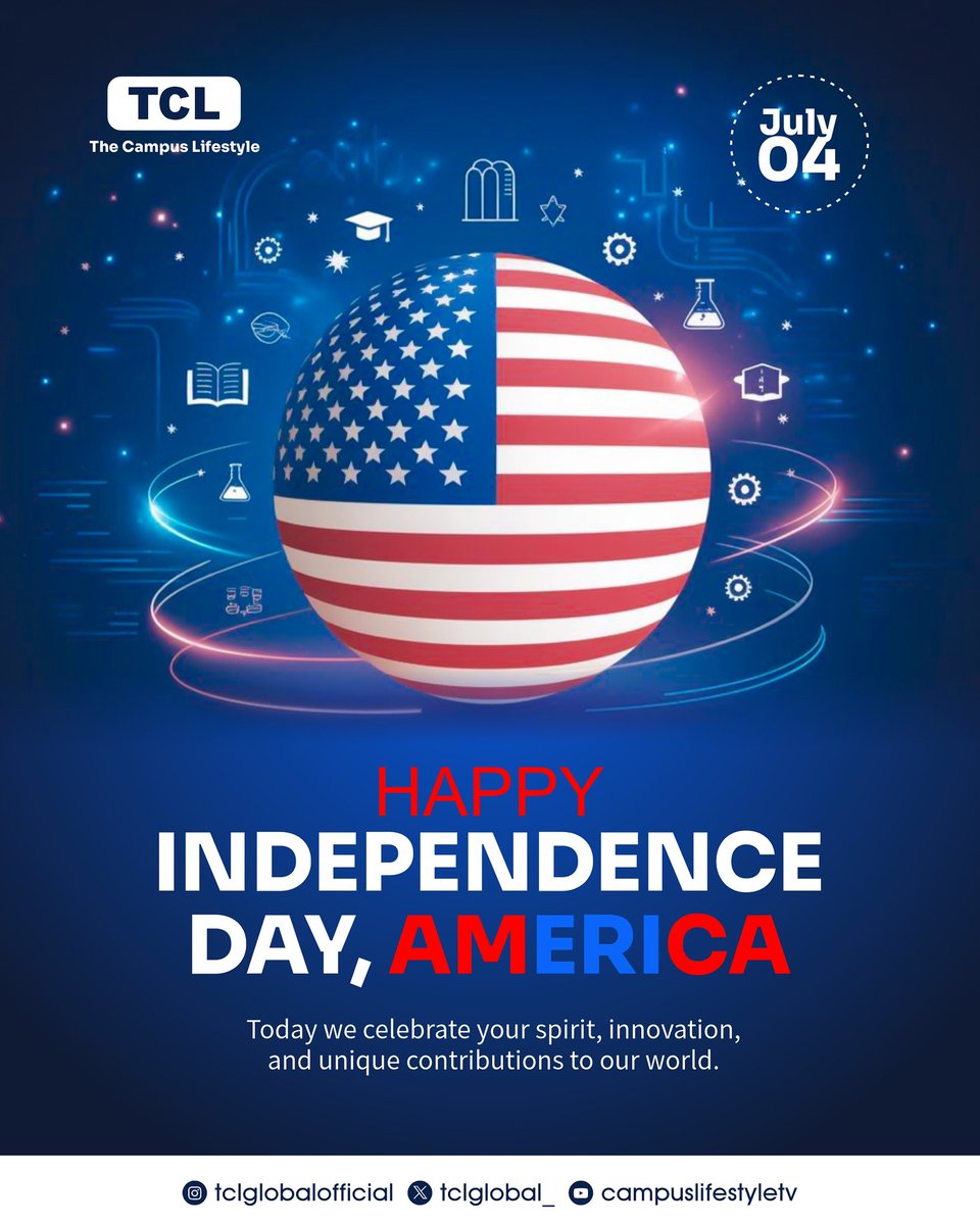 Happy Independence Day, America!
Today, we acknowledge the journey, the progress, and the people. Here’s to resilience, growth, and a future shaped by purpose.

#independence #america #thecampuslifestyle