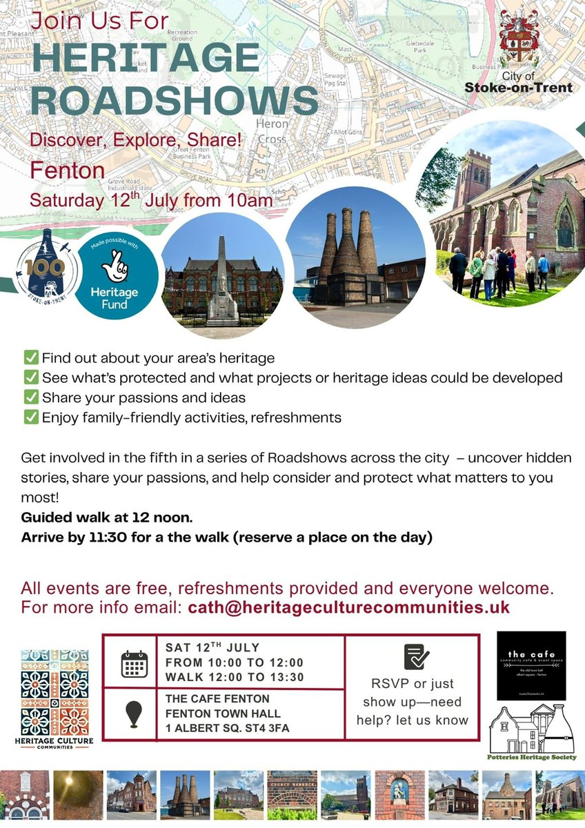 There are fewer listed buildings in Fenton than any of the other towns in the Potteries. Can you name them? Should there be more? Join the discussion on Saturday 12 July at Fenton Town Hall from 10am. potteries.org.uk/event/2025-07-…