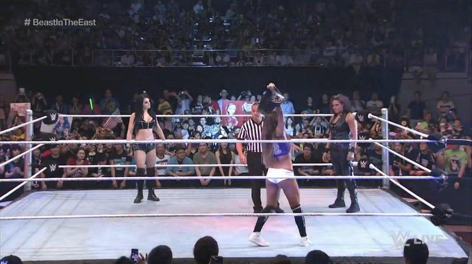 wrestle_hist's tweet photo. 7/4/2015
Nikki Bella defeated Tamina and Paige to retain the Divas Championship at The Beast in the East from the Ryogoku Kokugikan in Tokyo, Japan.
#WWE #BeastInTheEast #NikkiBella #StayFearless #Tamina #TaminaSnuka #Paige #Saraya #DivasChampionship https://t.co/t4w42MixzX