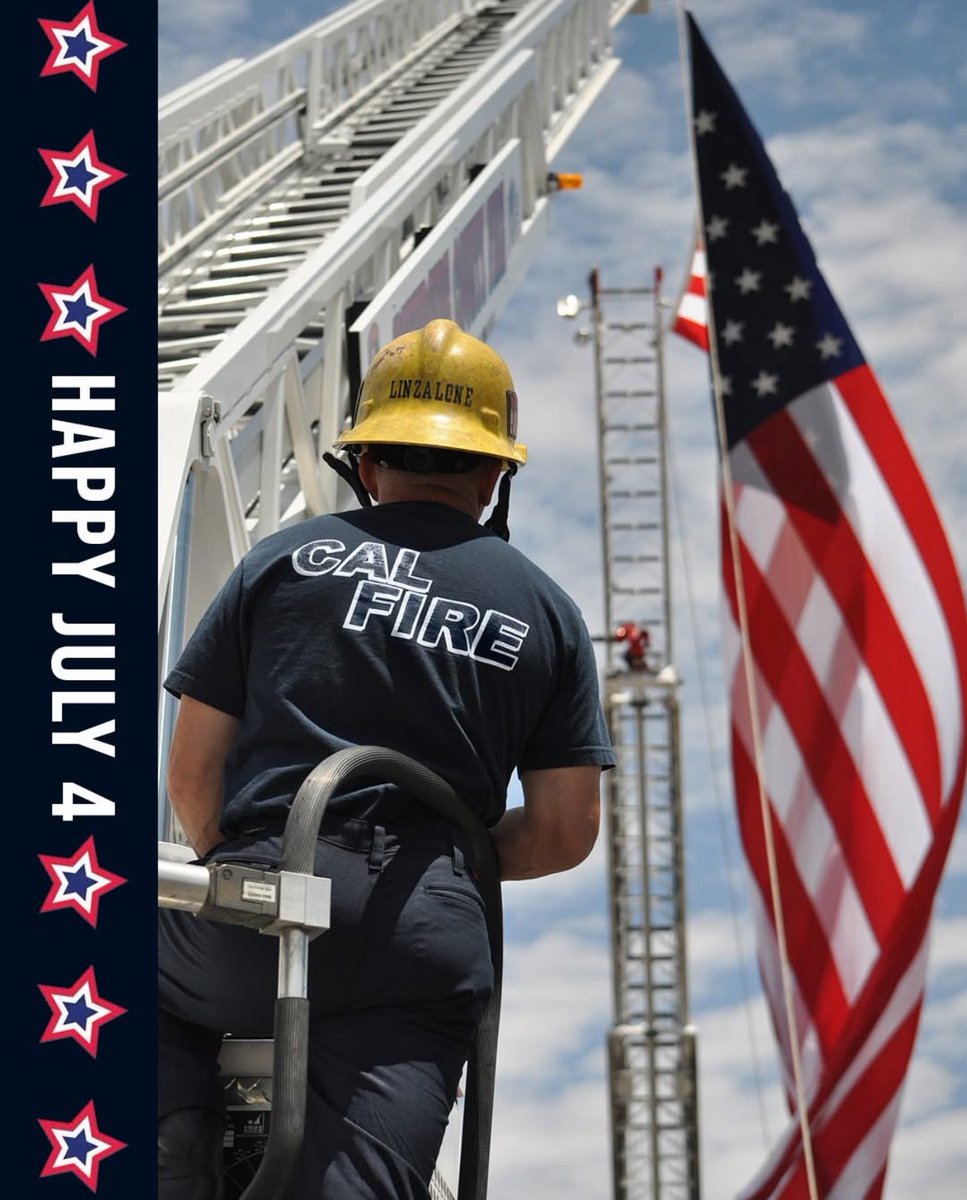CALFIRE_CHIEF's tweet image. Happy 4th of July from all of us at CAL FIRE!
As we celebrate Independence Day, we remind everyone to enjoy responsibly and help prevent wildfires.
#CALFIRE #HappyFourth #FireSafety #IndependenceDay #ReadyForWildfire