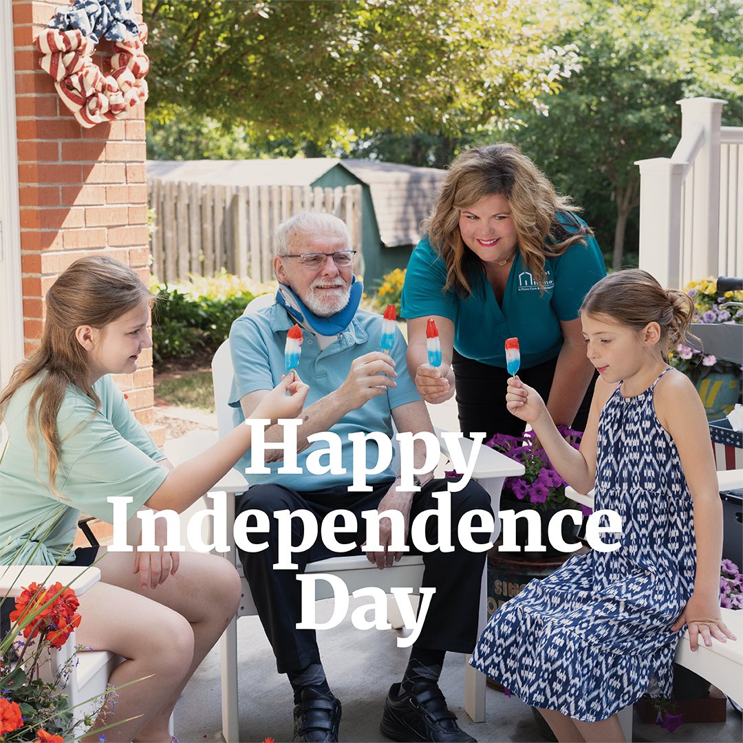 Happy Independence Day! Whether you're spending it with family, friends, or neighbors, we hope your day is filled with joy and connection.

#FourthOfJuly #Independence #RightAtHome #InHomeCare