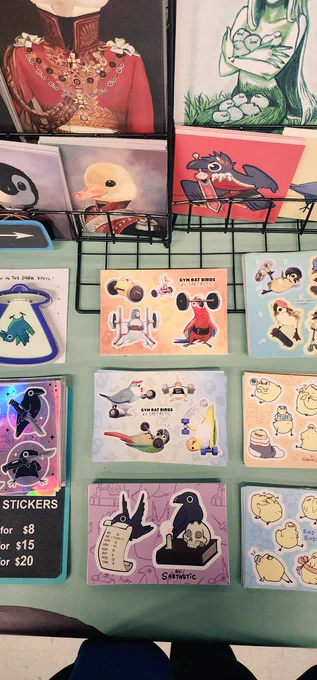 All set up at #mtlcomiccon! I brought too much, but a lot of it is new! Booth 2109