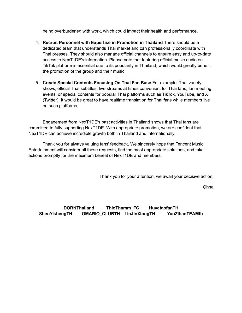 เรียน <a href="/CHUANGASIA/">CHUANG ASIA</a> <a href="/WeTVThailand/">WeTV Thailand</a> <a href="/TencentGlobal/">Tencent 腾讯</a> 

โปรดให้ความเป็นธรรมกับการทุ่มเท และความฝันของเด็กๆทั้ง 7 คนด้วยค่ะ ตลอดระยะเวลาหลังการเดบิวท์และ "เป็นผู้ชนะในรายการ" ใครเป็นผู้รับผิดชอบกับโปรเจคที่พวกคุณทำ?

Our Voice For NexT1DE 
#Whathappenwithnext1de