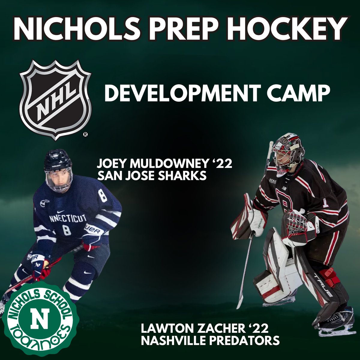 Happy 4th of July and a special congratulations and good luck from the Nichols Hockey family to Lawton Zacher ‘22 and Joey Muldowney ‘22 at their respective NHL Development Camps! #FollowTheSpearhead #Vitua