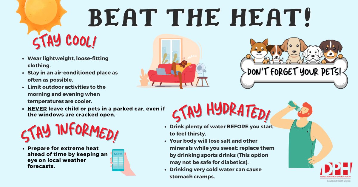 Follow these tips to stay safe in the summer heat!