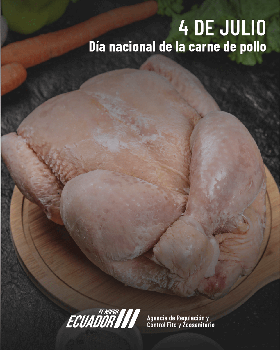 #DíaDeLaCarneDePollo | 🍗Mediante la certificación de granjas con Buenas Prácticas Agropecuarias y el control en centros de faenamiento, trabajamos de la mano de los actores de la cadena de producción avícola para garantizar proteína de pollo de calidad.