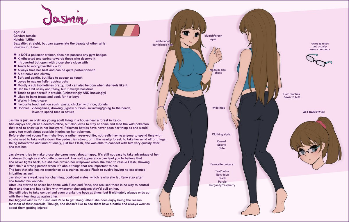DonutellaSfwArt's tweet image. There probably aren't many who care about my persona, but I felt like she needs a ref too.