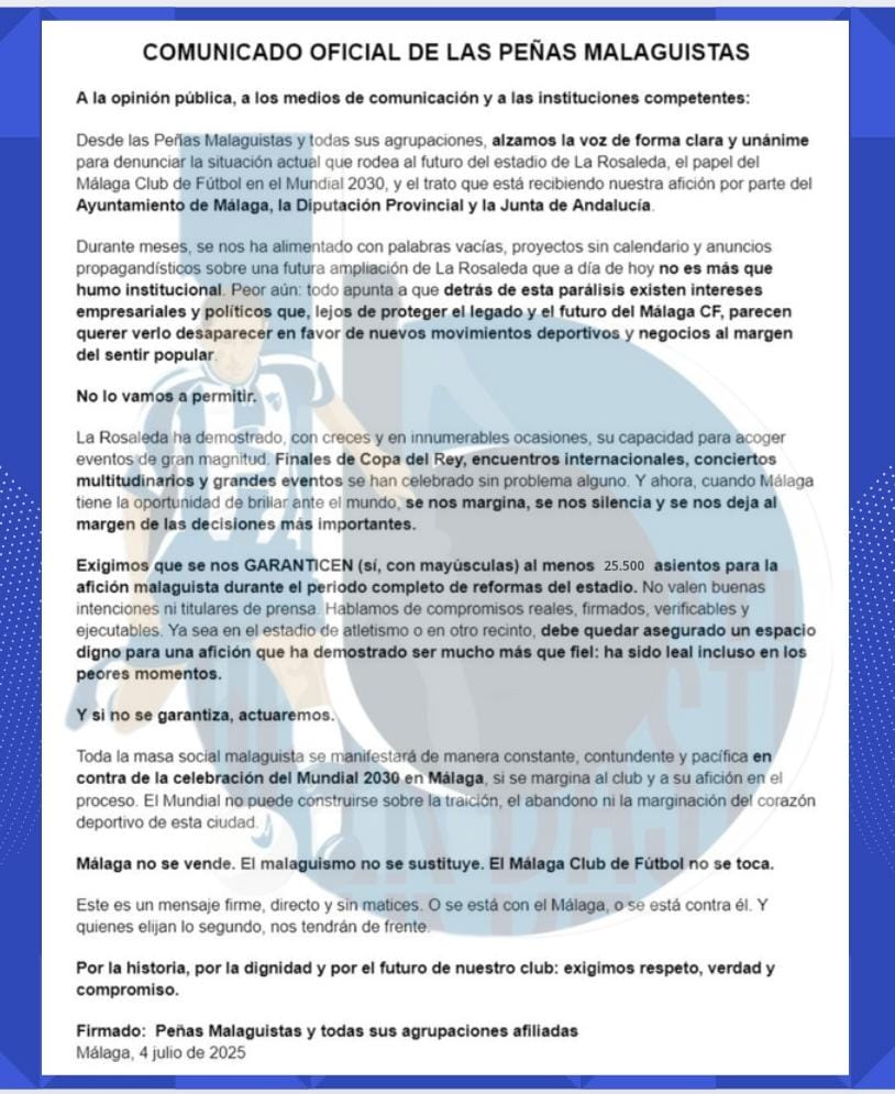 Pues hasta aquí llegó la paciencia del malaguismo!!! Nadie se va a reír de nosotros!!!!