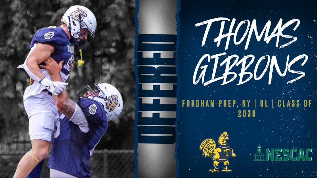 Thomas Gibbons (@thomasgibbons76) on Twitter photo Extremely thankful and excited to announce my first offer (pending the admissions process) from Trinity College! Thank you to <a href="/_coachdwilliams/">Denver Williams</a> and the Trinity staff for this opportunity! Extremely thankful and excited to announce my first offer (pending the admissions process) from Trinity College! Thank you to <a href="/_coachdwilliams/">Denver Williams</a> and the Trinity staff for this opportunity!