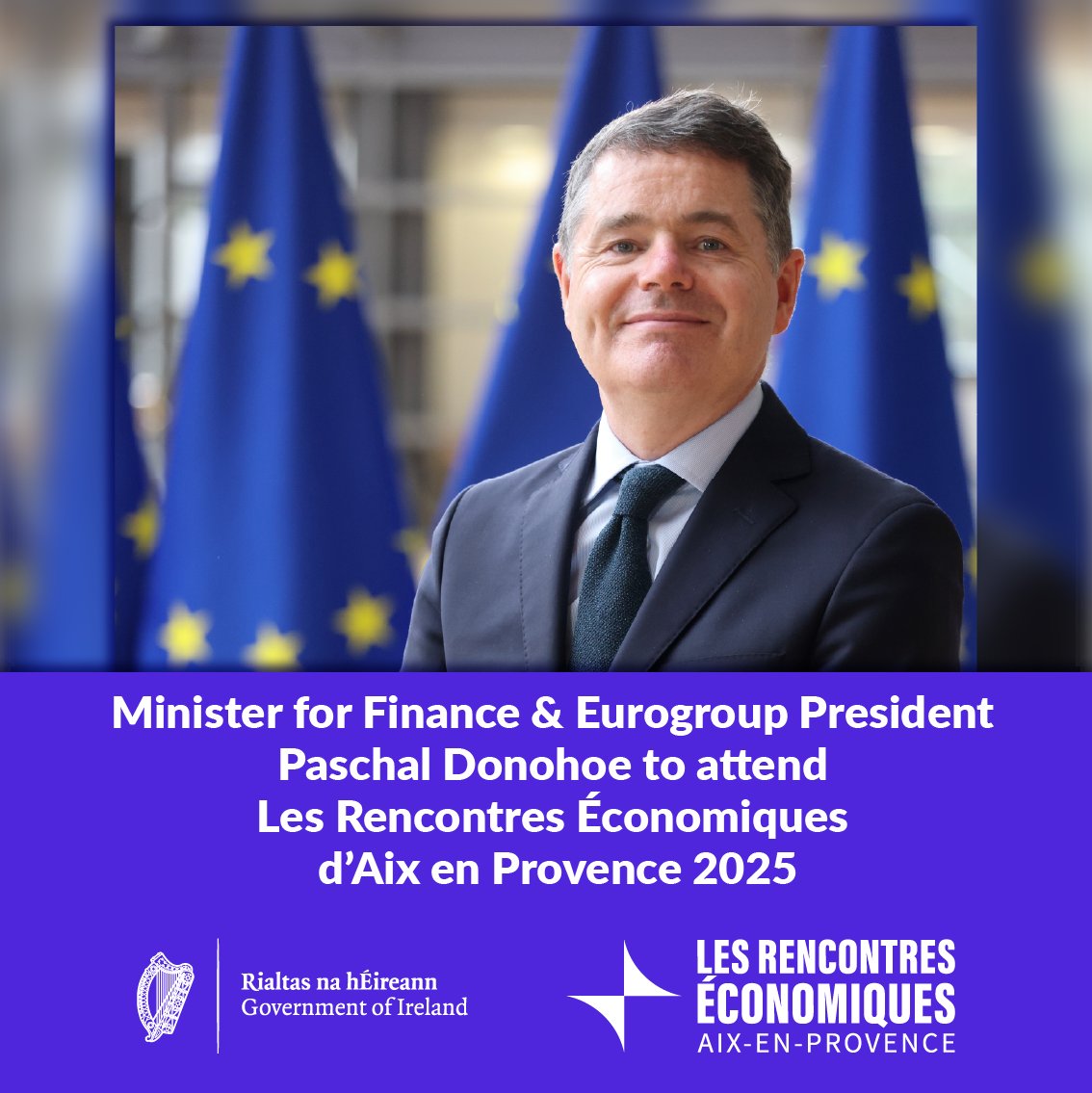 Department of Finance (@irldeptfinance) on Twitter photo The Minister for Finance and President of the Eurogroup, <a href="/Paschald/">Paschal Donohoe</a>, has today traveled to France to attend the 25th edition of the prestigious Les Rencontres Économiques d’Aix‑en‑Provence (RÉAix), one of Europe’s foremost public‑policy forums.
Read more: gov.ie/en/department-… The Minister for Finance and President of the Eurogroup, <a href="/Paschald/">Paschal Donohoe</a>, has today traveled to France to attend the 25th edition of the prestigious Les Rencontres Économiques d’Aix‑en‑Provence (RÉAix), one of Europe’s foremost public‑policy forums.
Read more: gov.ie/en/department-…