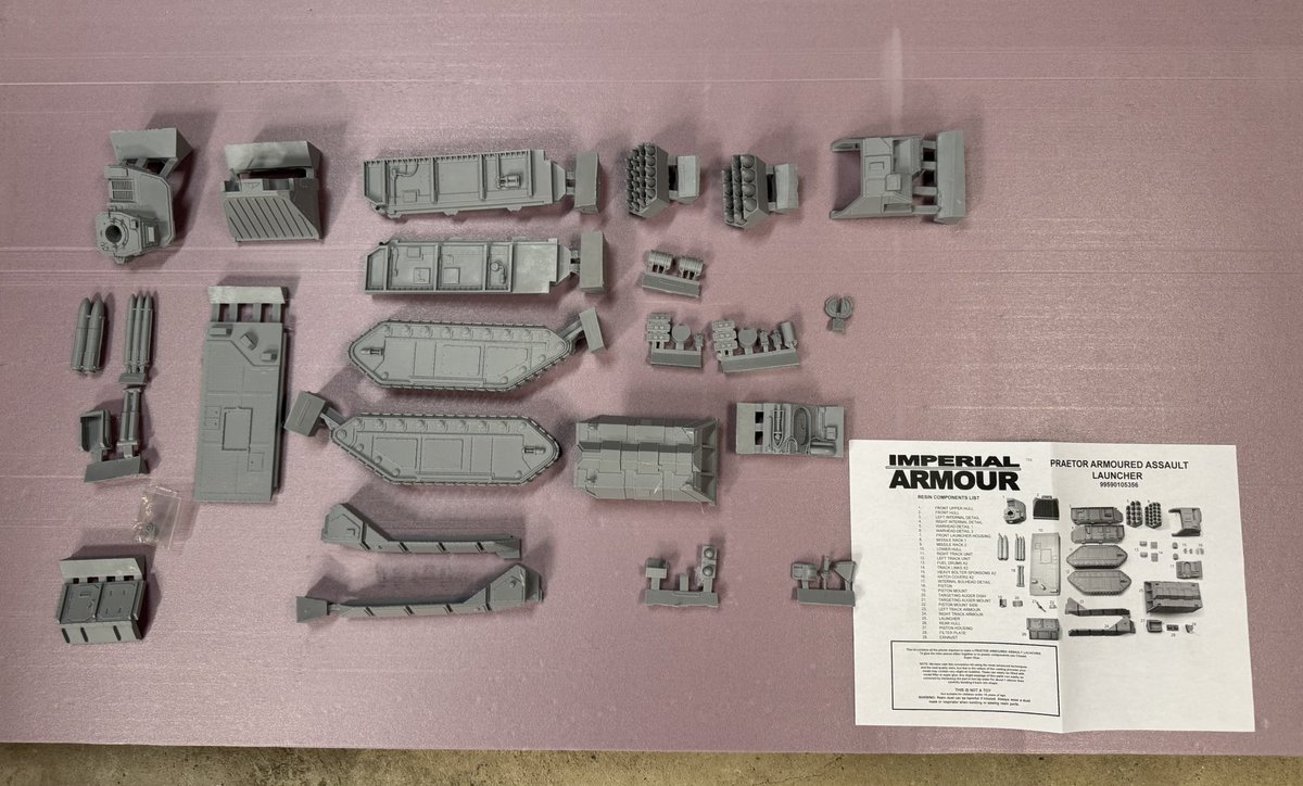 Starting a new ‘mini’ today, a full resin Praetor Armoured Assault Launcher from Forge World. Let’s do this. #warhammer40k