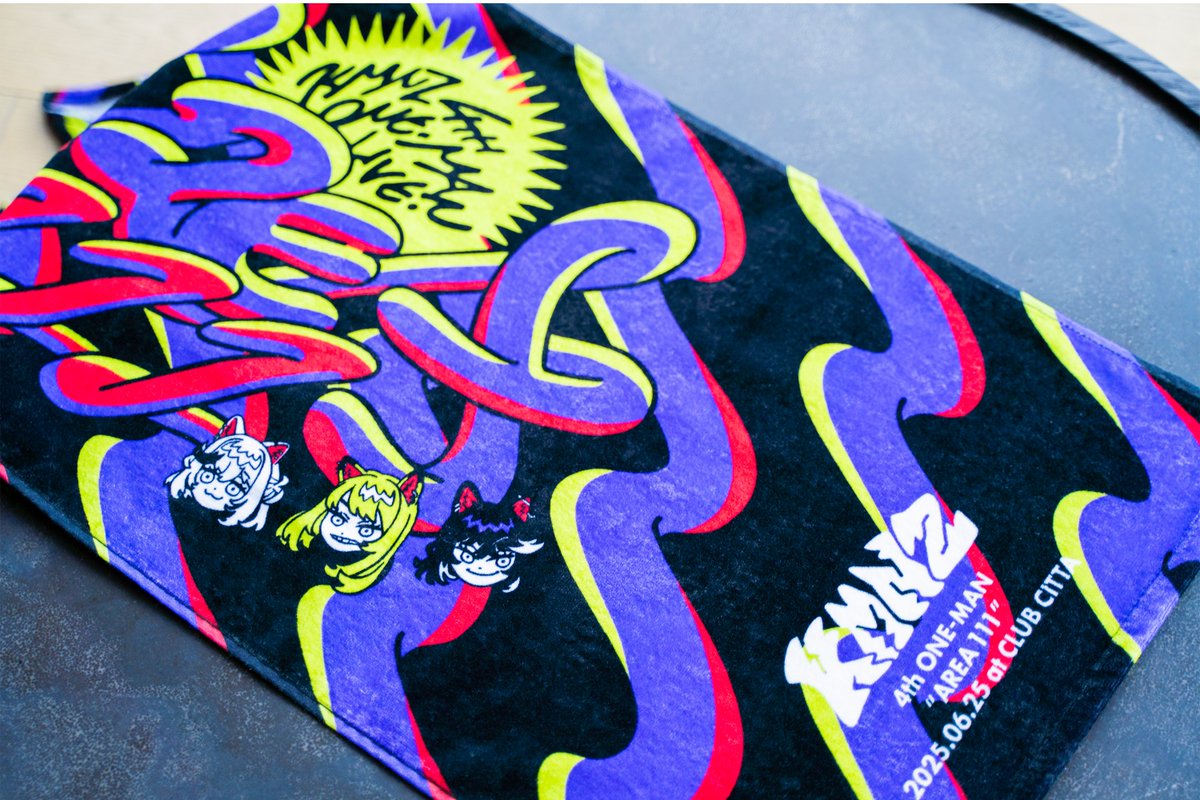 KMNSTREET's tweet image. KMNZ 4th ONE-MAN LIVE AREA111
OFFICIAL LIVE GOODS
AREA111 Towel
Color
rkmusic.booth.pm/items/7099183
Monotone
rkmusic.booth.pm/items/7099211
受注期間:2025.7.31(木) 23:59まで