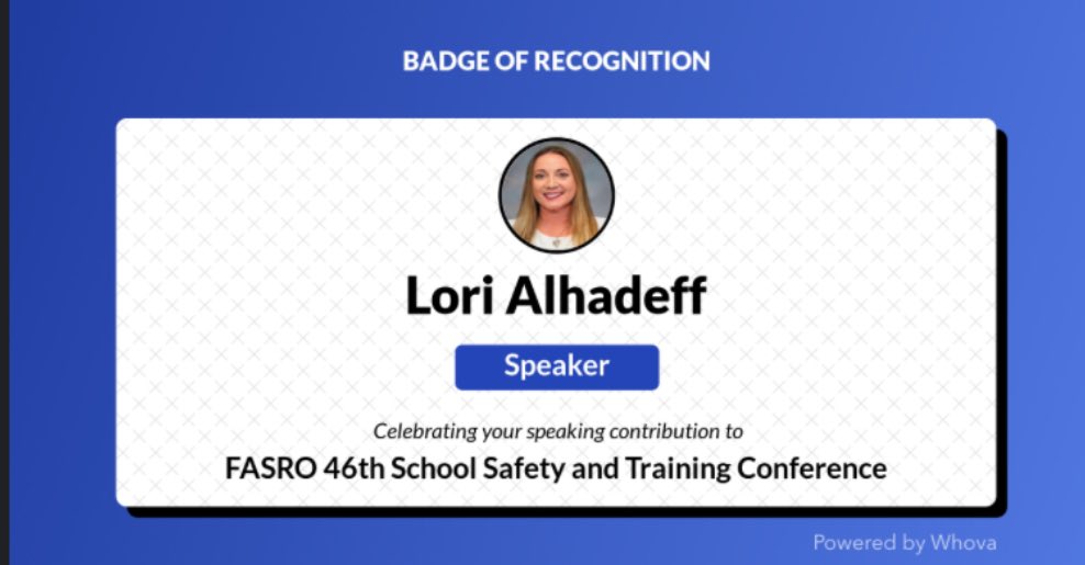 Thrilled to share that I spoke at FASRO 46th School Safety and Training Conference! Big thanks to the organizers and everyone who joined the session.🌟 Your presence made it special! MakeOurSchoolsSafe.org

 - via #Whova event app
 tinyurl.com/2brclc2q