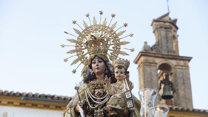 Horario e Itinerario Procesión Virgen del Carmen Coronada y Santa Teresa. Córdoba 16 de Junio del 2025