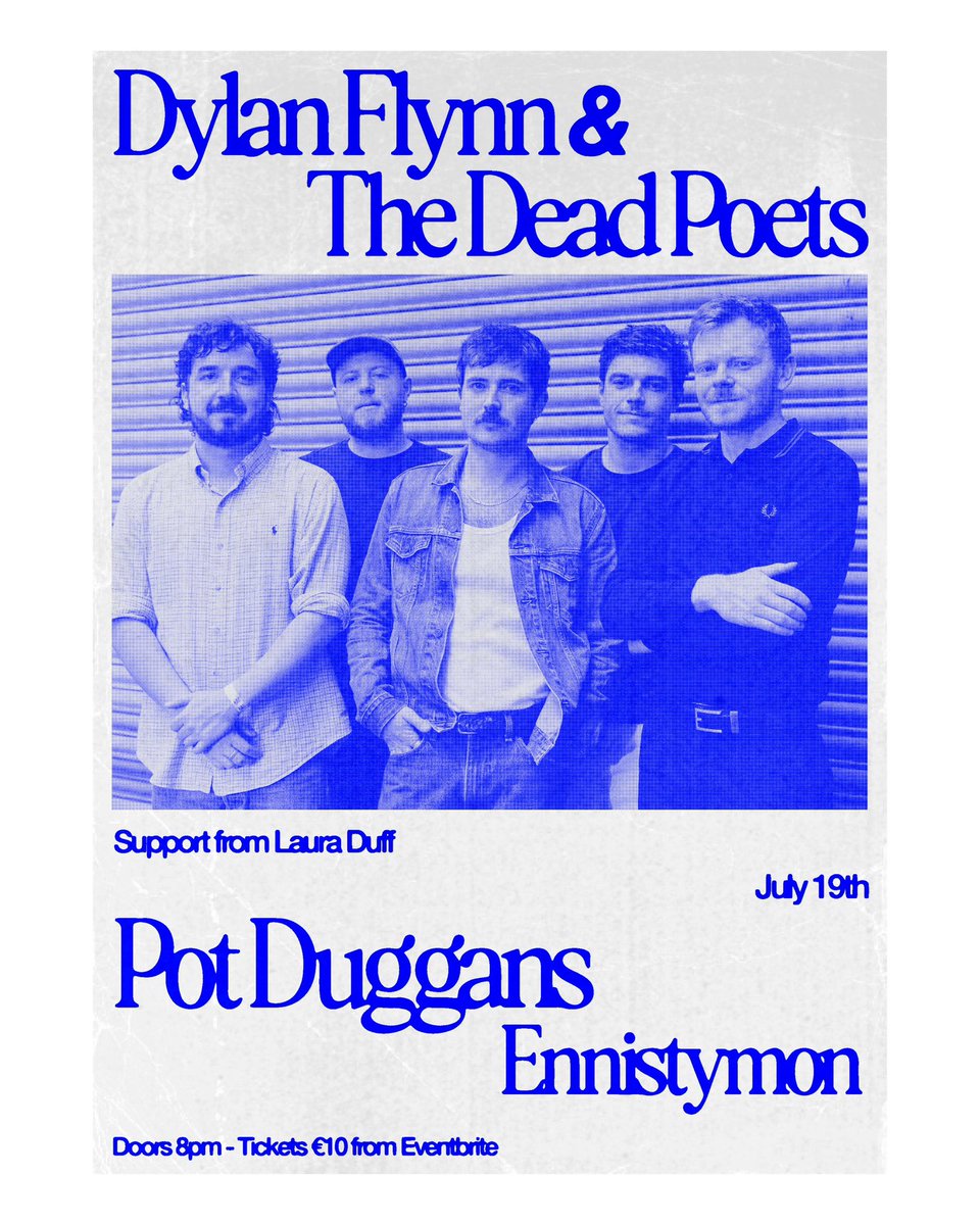 dflynndeadpoets's tweet image. Dead Poets hit West Clare!
We are buzzing to announce that we will be playing an intimate show in @potduggans in Ennistymon on the 19th of July - with our lovely friend @lauraduffmusic joining us on the night x
Tickets available here: eventbrite.ie/e/dylan-flynn-…
