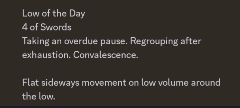 The Attribute for the Low Today is Spelled out for you My Brother