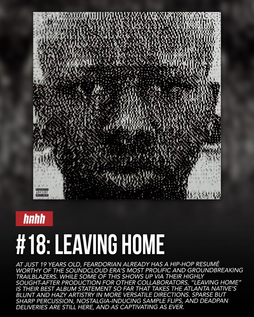 THE 25 BEST RAP ALBUMS OF 2025 SO FAR

#18: FearDorian - Leaving Home

Full list: bit.ly/4lEFFxA