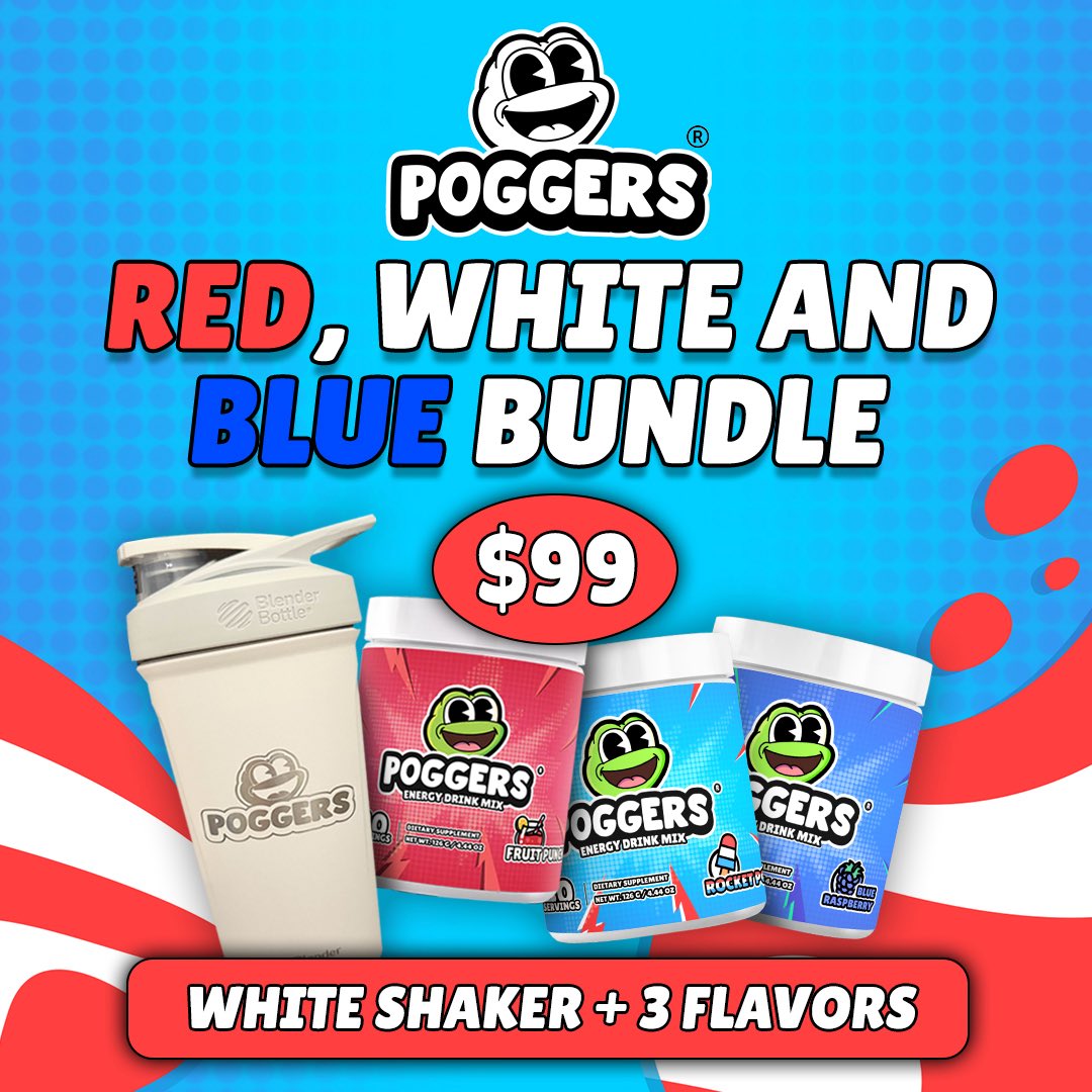 Happy 4th of July! 🎇

To celebrate, we’re releasing a limited edition bundle with our NEW white stainless steel shakers. 

➡️ shop.poggers.shop/products/july-…