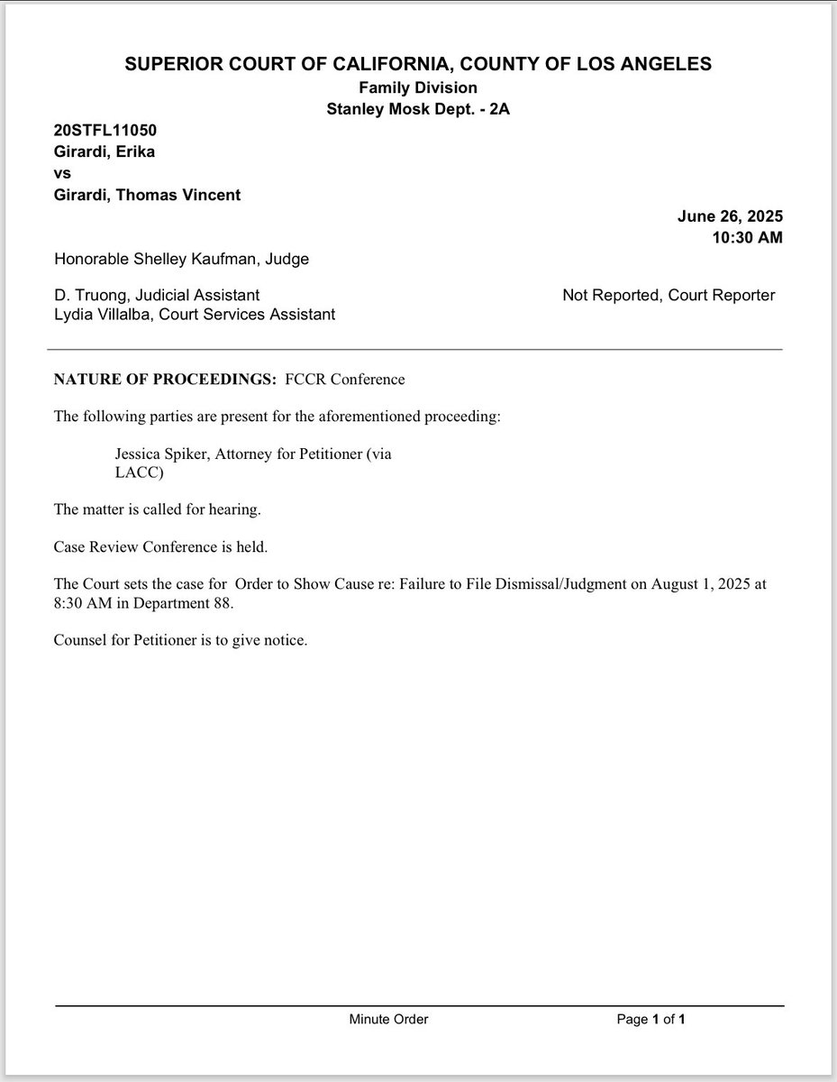 RonaldRichards's tweet image. Erika Girardi / Tom Girardi divorce. The family law judge has finally had enough and told her either get divorced or dismiss your case. Just another odd twist that she files for divorce to show contrived outrage but then never does anything for five years! The mystery of who…