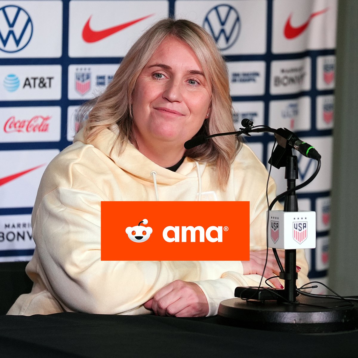 ❓ 𝐀𝐒𝐊 𝐌𝐄 𝐀𝐍𝐘𝐓𝐇𝐈𝐍𝐆 ❓

Fresh off the plane from the US, Emma Hayes will be answering questions on our Reddit platform tomorrow 🗣️

🗓️ Saturday 5 July
⏰ 16.30 BST | 11.30am ET | 8.30am PT