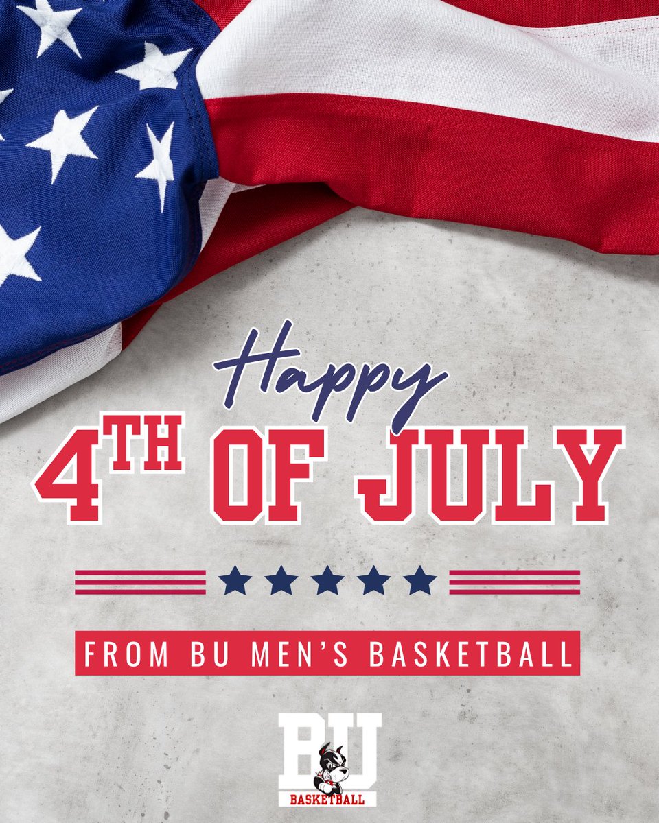 TerrierMBB's tweet image. Happy 4th of July from BU Men’s Basketball! Wishing Terrier Nation a safe and spirited Independence Day! #GoBU