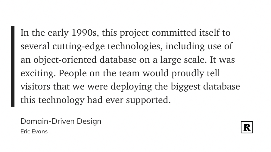 I could easily think this is about webscale MongoDB, if not the years mentioned 😆