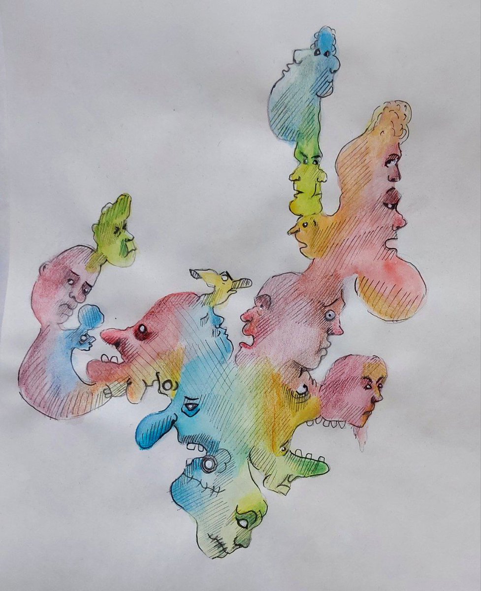 Shakifar_art's tweet image. 🧠 Lost his mind 🧠
blown apart by overwhelming emotions
he couldn’t hold and lost his identity. 

#darkart #IllustrationArt #WeirdArt #Surreal