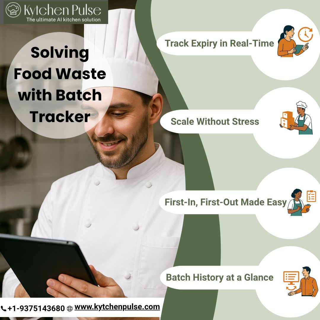 KytchenPulse's tweet image. Save food. Save money. Save time.
With Batch Tracker by Kytchen Pulse – track expiry, apply FIFO, &amp;amp; view batch logs in one tap!
👨🍳 For smarter, stress-free kitchens.
🔗 zurl.co/lIOX1 ☎️ +1-937-514-3680

#KitchenAI #FoodWaste #InventoryTracker #ChefsTools
