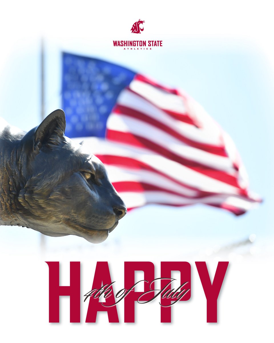 United in crimson, celebrating our red, white, and blue. Happy 4th of July Cougs! 🇺🇸 

#GoCougs