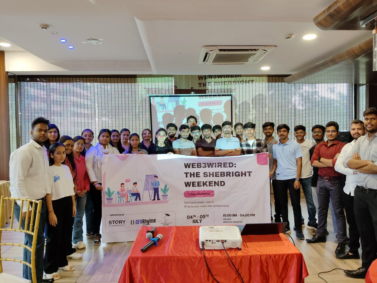 SheBright (@she_bright__) on Twitter photo 🎉 Day 1 of #Web3Wired wrapped with 60+ passionate participants! Amazing energy, learning, and connections. Can’t wait for Day 2! 🚀✨
<a href="/StoryProtocol/">Story</a> <a href="/StoryEcosystem/">Story Ecosystem</a>
And <a href="/StoryBuildersIN/">Story Protocol India (꧁IP꧂)</a>
#SheBright #StoryProtocol #CommunityPower 🎉 Day 1 of #Web3Wired wrapped with 60+ passionate participants! Amazing energy, learning, and connections. Can’t wait for Day 2! 🚀✨
<a href="/StoryProtocol/">Story</a> <a href="/StoryEcosystem/">Story Ecosystem</a>
And <a href="/StoryBuildersIN/">Story Protocol India (꧁IP꧂)</a>
#SheBright #StoryProtocol #CommunityPower