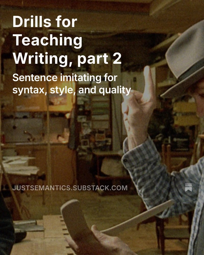 "Before this year, I didn't know a sentence could be good or bad."

How can we get students to pay attention to the quality of sentences they read and write?

Provide lots of good models, analyze them, and have them create their own with lots of feedback. 

Link in comment