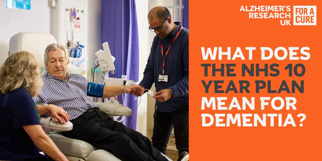 AlzResearchUK's tweet image. The NHS 10 Year Plan is here — but what does it mean for people affected by dementia?
From earlier diagnosis to access to treatments, we break down what matters and what happens next 👇
alzheimersresearchuk.org/news/what-does…